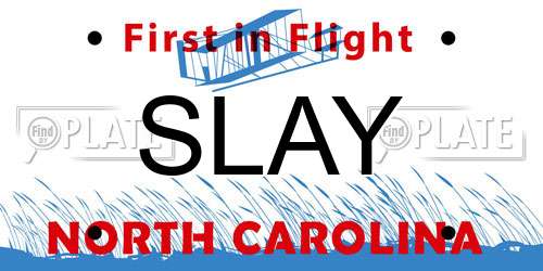 SLAY North Carolina License Plate
