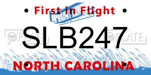 SLB247 North Carolina License Plate