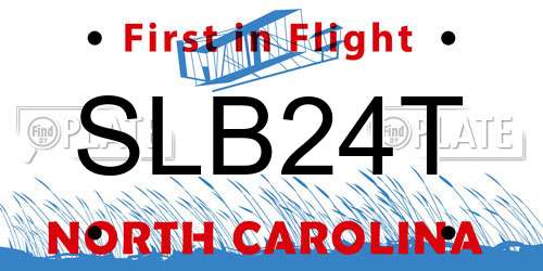 SLB24T North Carolina License Plate