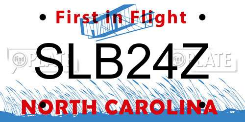 SLB24Z North Carolina License Plate