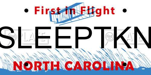 SLEEPTKN North Carolina License Plate