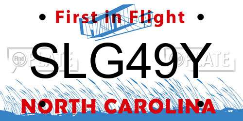 SLG49Y North Carolina License Plate