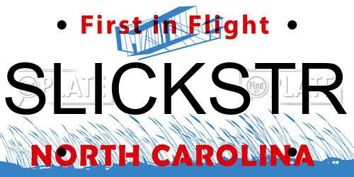 SLICKSTR North Carolina License Plate