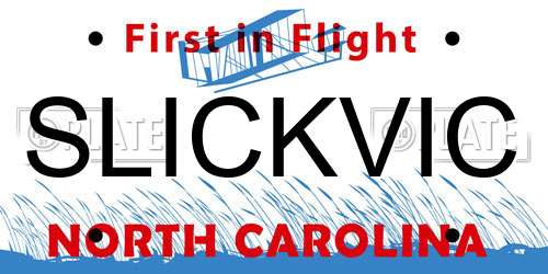 SLICKVIC North Carolina License Plate