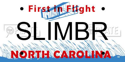 SLIMBR North Carolina License Plate
