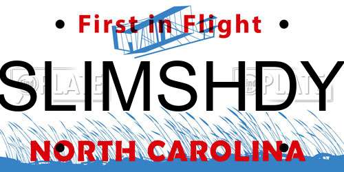 SLIMSHDY North Carolina License Plate