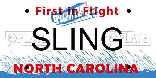 SLING North Carolina License Plate