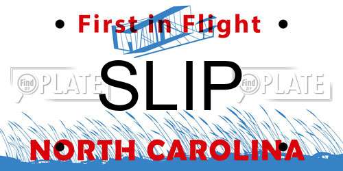 SLIP North Carolina License Plate