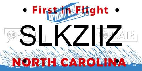 SLKZIIZ North Carolina License Plate