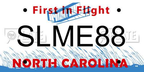 SLME88 North Carolina License Plate