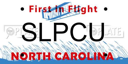 SLPCU North Carolina License Plate