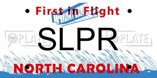 SLPR North Carolina License Plate