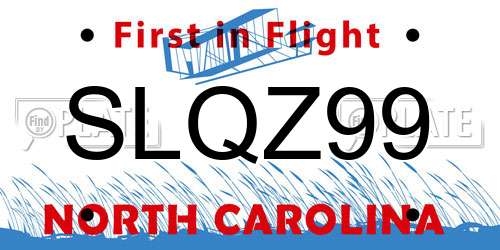 SLQZ99 North Carolina License Plate
