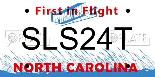 SLS24T North Carolina License Plate