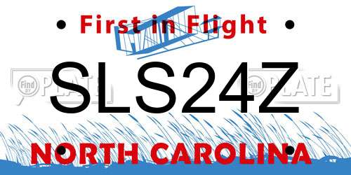 SLS24Z North Carolina License Plate