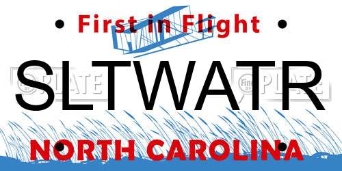 SLTWATR North Carolina License Plate
