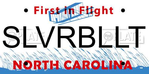 SLVRBLLT North Carolina License Plate
