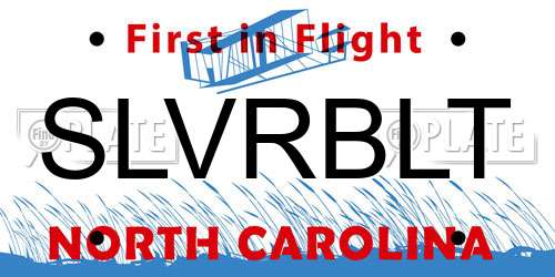 SLVRBLT North Carolina License Plate