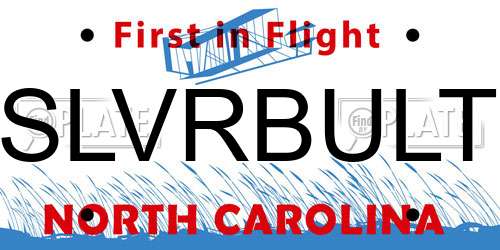 SLVRBULT North Carolina License Plate