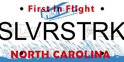 SLVRSTRK North Carolina License Plate