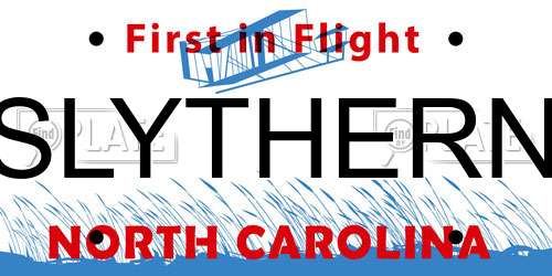 SLYTHERN North Carolina License Plate