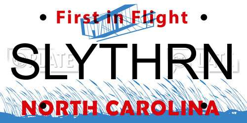 SLYTHRN North Carolina License Plate