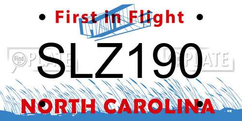 SLZ190 North Carolina License Plate