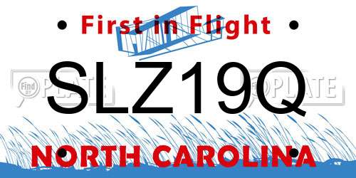 SLZ19Q North Carolina License Plate