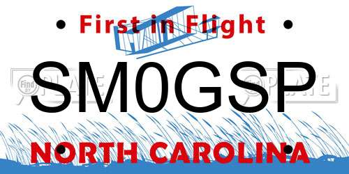 SM0GSP North Carolina License Plate