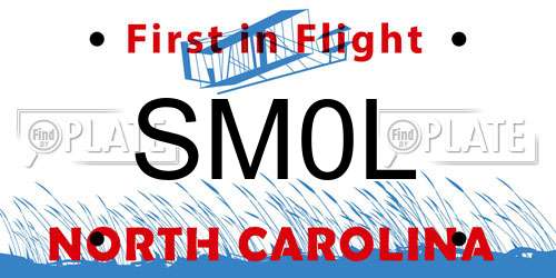 SM0L North Carolina License Plate