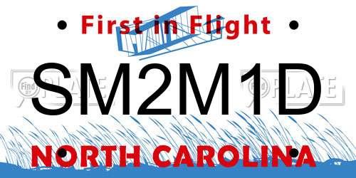 SM2M1D North Carolina License Plate
