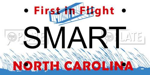 SMART North Carolina License Plate