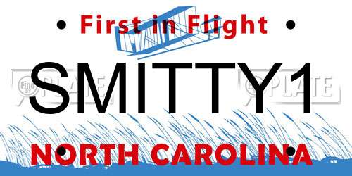 SMITTY1 North Carolina License Plate