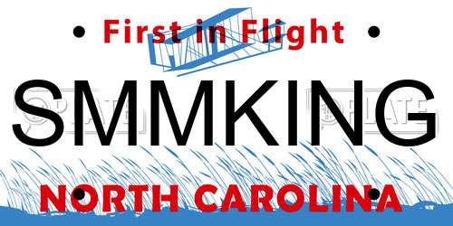 SMMKING North Carolina License Plate