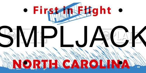 SMPLJACK North Carolina License Plate