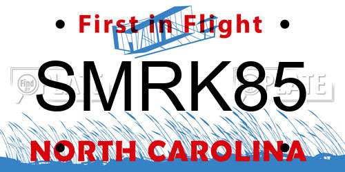 SMRK85 North Carolina License Plate
