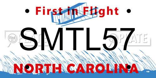 SMTL57 North Carolina License Plate