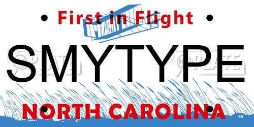 SMYTYPE North Carolina License Plate