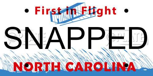 SNAPPED North Carolina License Plate