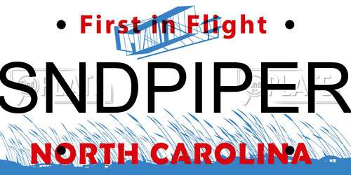 SNDPIPER North Carolina License Plate