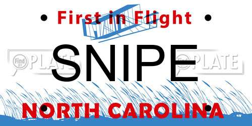 SNIPE North Carolina License Plate