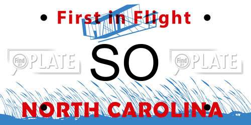 SO North Carolina License Plate