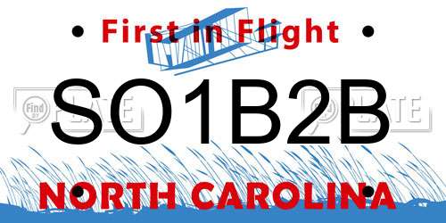 SO1B2B North Carolina License Plate