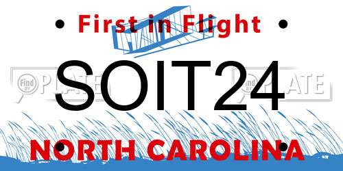 SOIT24 North Carolina License Plate