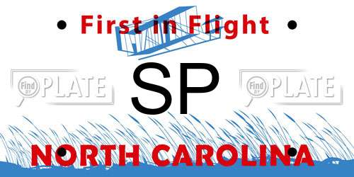 SP North Carolina License Plate