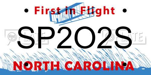 SP2O2S North Carolina License Plate