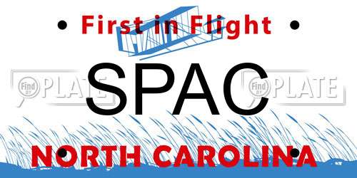 SPAC North Carolina License Plate