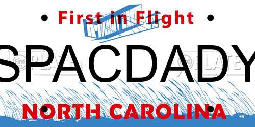 SPACDADY North Carolina License Plate
