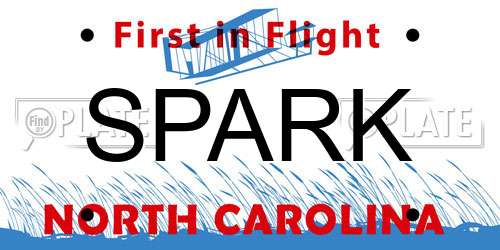 SPARK North Carolina License Plate