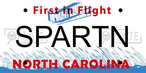 SPARTN North Carolina License Plate
